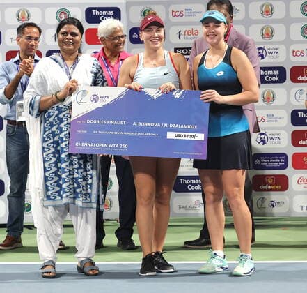 September 18, 2022, Chennai, Tamil Nadu, India: Chennai Open WTA, Tennis Damen 250 : .Gabriela DABROWSKI CAN.Luisa STEFANI BRA vs.Anna BLINKOVA.Natela DZALAMIDZE GEO..Gabriela DABROWSKI CAN.Luisa STEFANI BRA won the finals by 6-1,6-2. Chennai India - ZUMAs280 20220918_zsp_s280_015 Copyright: xSeshadrixSukumarx