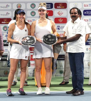 September 18, 2022, Chennai, Tamil Nadu, India: Chennai Open WTA, Tennis Damen 250 : .Gabriela DABROWSKI CAN.Luisa STEFANI BRA vs.Anna BLINKOVA.Natela DZALAMIDZE GEO..Gabriela DABROWSKI CAN.Luisa STEFANI BRA won the finals by 6-1,6-2. Chennai India - ZUMAs280 20220918_zsp_s280_016 Copyright: xSeshadrixSukumarx