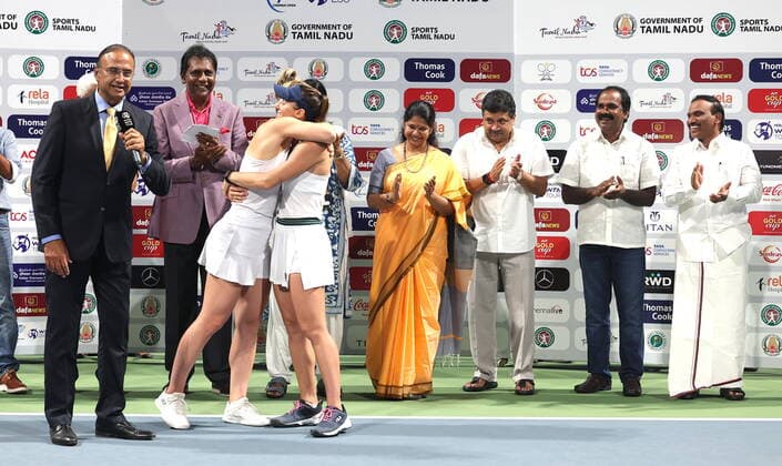 September 18, 2022, Chennai, Tamil Nadu, India: Chennai Open WTA, Tennis Damen 250 : .Gabriela DABROWSKI CAN.Luisa STEFANI BRA vs.Anna BLINKOVA.Natela DZALAMIDZE GEO..Gabriela DABROWSKI CAN.Luisa STEFANI BRA won the finals by 6-1,6-2. Chennai India - ZUMAs280 20220918_zsp_s280_017 Copyright: xSeshadrixSukumarx