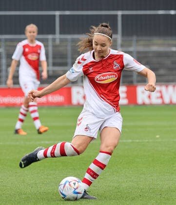 Cologne, Germany, 19 09 2022, Flyeralarm Frauen Bundesliga, 1 matchday, 1 FC Köln TSG 1899 Hoffenheim, Lotta Cordes Köln