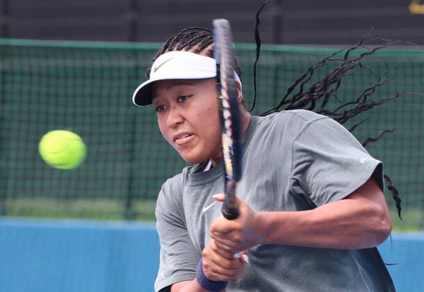 September 19, 2022, Tokyo, Japan - Former world s No.1 ranker Naomi Osaka returns the ball at a practice session at the Toray Pan Pacific Open tennis tournament at the Ariake Coliseum in Tokyo on Monday, September 19, 2022. Noxthirdxpartyxsales  (0169626393st)