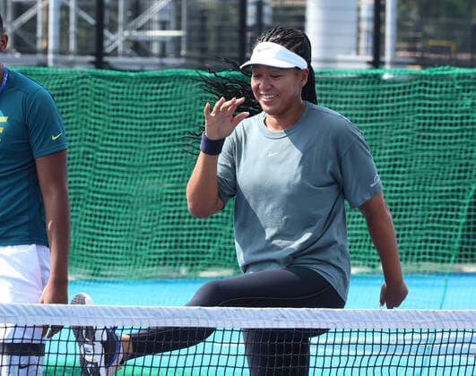 September 19, 2022, Tokyo, Japan - Former world s No.1 ranker Naomi Osaka warms up at a practice session at the Toray Pan Pacific Open tennis tournament at the Ariake Coliseum in Tokyo on Monday, September 19, 2022. Noxthirdxpartyxsales  (0169626436st)