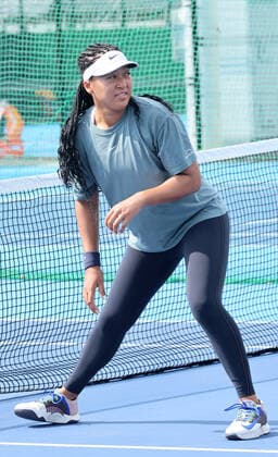 September 19, 2022, Tokyo, Japan - Former world s No.1 ranker Naomi Osaka warms up at a practice session at the Toray Pan Pacific Open tennis tournament at the Ariake Coliseum in Tokyo on Monday, September 19, 2022. Noxthirdxpartyxsales  (0169626438st)