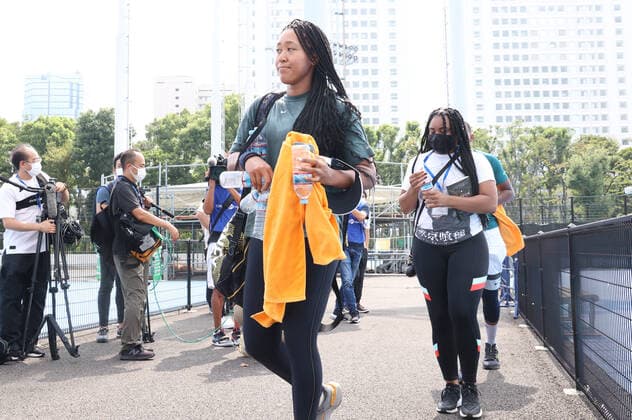 September 19, 2022, Tokyo, Japan - Former world s No.1 ranker Naomi Osaka leaves a practice session at the Toray Pan Pacific Open tennis tournament at the Ariake Coliseum in Tokyo on Monday, September 19, 2022. Noxthirdxpartyxsales  (0169626477st)