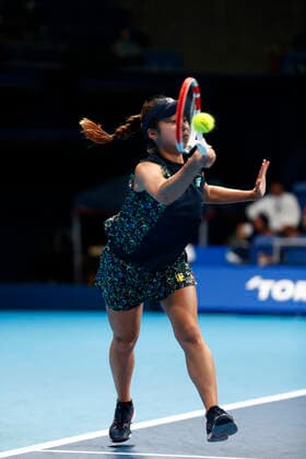 September 19, 2022, Tokyo, Japan: Rina SAIGO (JPN) hits a return against Petra MARTIC (CRO) during their Singles 1st Round match at the TORAY PAN PACIFIC OPEN TENNIS TOURNAMENT 2022 at Ariake Coliseum. The tournament is held from September 17 to 25. Tokyo Japan - ZUMAm191 20220919_zap_m191_050 Copyright: xRodrigoxReyesxMarinx