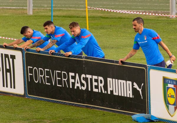 ItalyÃ‚Â s Leonardo Bonucci, Ciro Immobile, Giovanni Di Lorenzo during press conference, PK, Pressekonferenz and Italy training session, Other in Florence, Italy, September 19 2022  Copyright: xNicolasxMorassuttix xipa-agency.x xLivexMediax 0