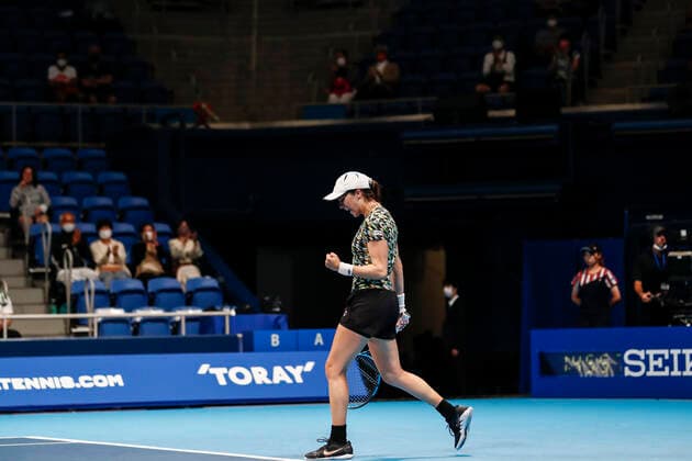 September 20, 2022, Tokyo, Japan: Fernanda CONTRERAS GOMEZ (MEX) reacts during a Singles 1st Round match against Sofia KENIN (USA) for the TORAY PAN PACIFIC OPEN TENNIS TOURNAMENT 2022 at Ariake Coliseum. The tournament is held from September 17 to 25. Fernanda CONTRERAS GOMEZ defeats Sofia KENIN. Tokyo Japan - ZUMAm191 20220920_zap_m191_007 Copyright: xRodrigoxReyesxMarinx