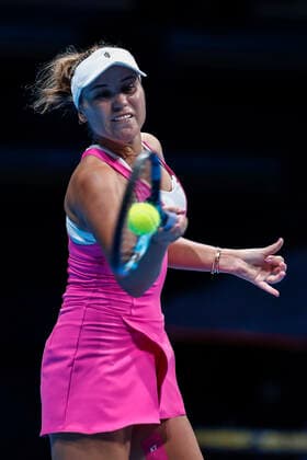 September 20, 2022, Tokyo, Japan: Sofia KENIN (USA) hits a return against Fernanda CONTRERAS GOMEZ (MEX) during their Singles 1st Round match at the TORAY PAN PACIFIC OPEN TENNIS TOURNAMENT 2022 at Ariake Coliseum. The tournament is held from September 17 to 25. Fernanda CONTRERAS GOMEZ defeats Sofia KENIN. Tokyo Japan - ZUMAm191 20220920_zap_m191_009 Copyright: xRodrigoxReyesxMarinx