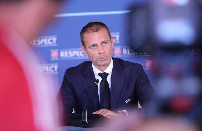 Sport Themen der Woche KW38 Sport Bilder des Tages PXL_UEFA president Aleksander Ceferin Press UEFA president Aleksander Ceferin held a press conference, PK, Pressekonferenz during UEFA Executive Board session in the historic Arsenal building , on the island of Hvar, Croatia, on September 20, 2022. IvoxCagalj PIXSELL