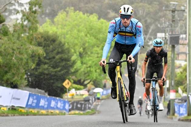 Belgian Nathan Van Hooydonck pictured during a training session ahead of the upcoming UCI Road World Championships cycling, in Wollongong, Australia, Thursday 22 September 2022. The Worlds are taking place from 18 to 25 September. DIRKxWAEM  x45267018x