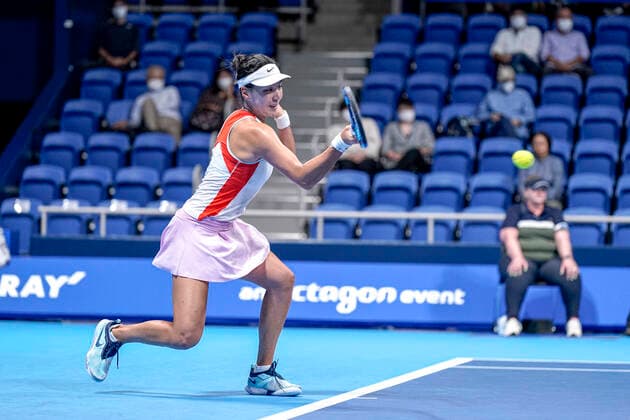 Xinyu WANG (CHN), SEPTEMBER 22, 2022 - Tennis : Womens Singles 2nd Round match at Ariake Coliseum during TORAY Pan Pacific Open Tennis Tournament 2022, Japan. Noxthirdxpartyxsales  (199218201)