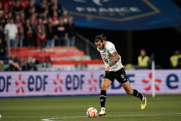 SOCCER - NL, FRA vs AUT SAINT DENIS,FRANCE,22.SEP.22 - SOCCER - UEFA Nations League, OEFB international match, Länderspiel, Nationalmannschaft France vs Austria. Image shows Christopher Trimmel (AUT).  GEPAxpictures xJohannesxFriedl