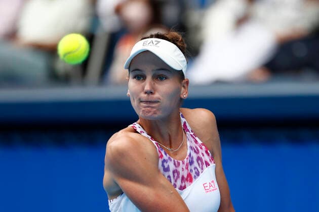 September 23, 2022, Tokyo, Japan: Veronika KUDERMETOVA hits a return against Beatriz HADDAD MAIA (BRA) during their Singles Quarterfinals match at the TORAY PAN PACIFIC OPEN TENNIS TOURNAMENT 2022 at Ariake Coliseum. The tournament is held from September 17 to 25. Tokyo Japan - ZUMAm191 20220923_zap_m191_003 Copyright: xRodrigoxReyesxMarinx