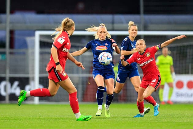 Flyeralarm Womens Bundesliga 2022 2023, Bayer 04 Leverkusen 1 FC Cologne Mandy Islacker FC, 8 , Lisanne Gräwe B04, 8 Leverkusen Ulrich Haberland Stadium North Rhine Westphalia Germany