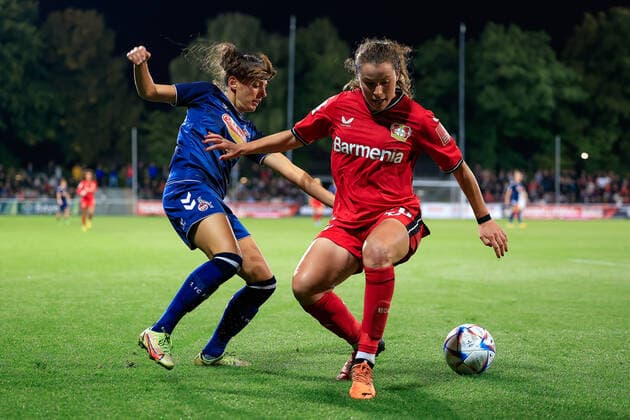 Flyeralarm Womens Bundesliga 2022 2023, Bayer 04 Leverkusen 1 FC Cologne Manjou Wilde FC, 7 Leverkusen Ulrich Haberland Stadium North Rhine Westphalia Germany