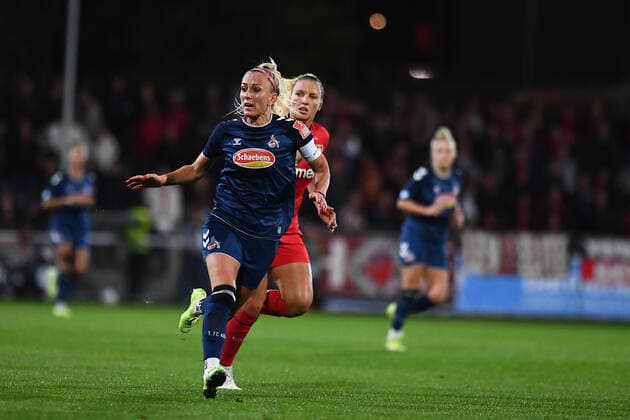 LEVERKUSEN, GERMANY - SEPTEMBER 23, 2022: Mandy Islacker. The match of Flyeralarm Bundesliga FC Bayer 04 vs 1.FC Koeln  Copyright: xVITALIIxKLIUIEVx