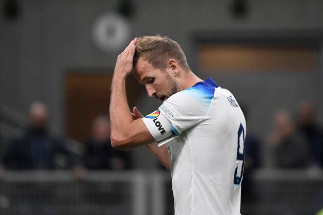 Harry Kane of England during the Uefa Nations League League A group 3 football match between Italy and England at San Siro Stadium stadium in Milano (Italy), September 23h, 2022. Photo Andrea Staccioli Insidefoto andreaxstaccioli