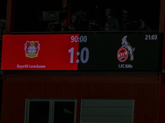 The final result Bayer 04 Leverkusen vs 1 FC Koeln, Football, Flyeralarm Frauen Bundesliga, 2 Spieltag, Saison 2022 2023, 23 09 2022 DFB DFL Regulations prohibit any use of Photographs as image sequences and or quasi video Bayer 04 Leverkusen vs 1 FC Koeln, Football, Flyeralarm Frauen Bundesliga, 2 Spieltag, Saison 2022 2023, 23 09 2022 Leverkusen Copyright: xEibner-Pressefoto ThomasxHaeslerx EP_EER