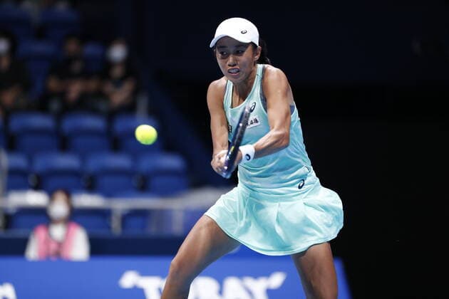 September 24, 2022, Tokyo, Japan: Shuai ZHANG (CHN) hits a return against Liudmila SAMSONOVA during their Singles Semi-final match at the TORAY PAN PACIFIC OPEN TENNIS TOURNAMENT 2022 at Ariake Coliseum. The tournament is held from September 17 to 25. Tokyo Japan - ZUMAm191 20220924_zap_m191_013 Copyright: xRodrigoxReyesxMarinx