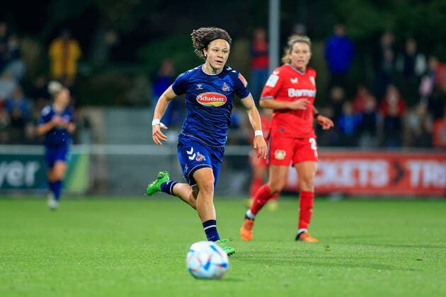 Flyeralarm Womens Bundesliga 2022 2023, Bayer 04 Leverkusen 1 FC Cologne Alicia Gudorf FC, 12 Leverkusen Ulrich Haberland Stadium North Rhine Westphalia Germany