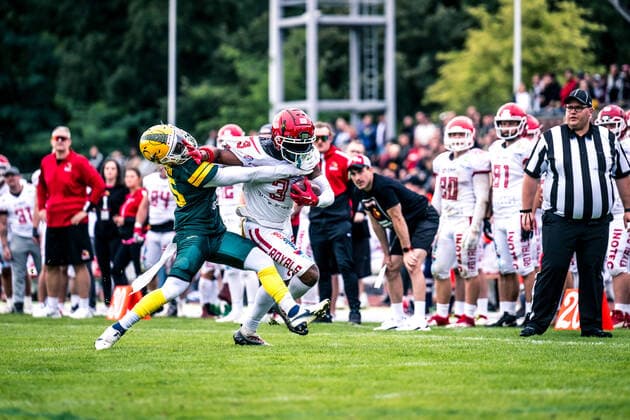 GFL Play Off Semifinals Potsdam Royals Cologne Crocodiles 24 09 2022 Potsdam Royals Cologne Crocodiles Copyright: xBEAUTIFULxSPORTS NicolxMarschallx