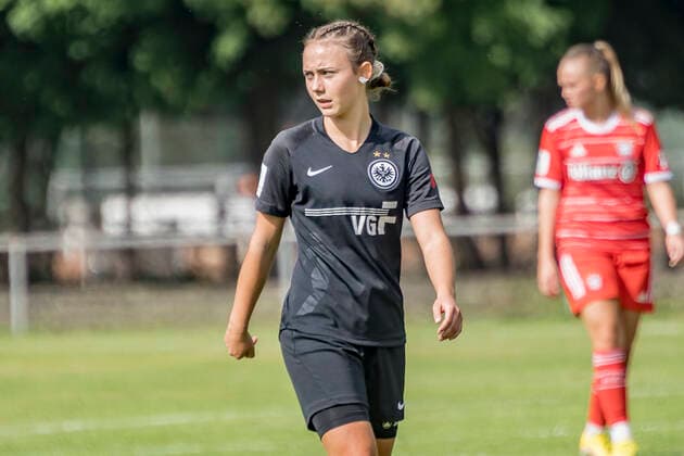 B Juniorinnen Bundesliga Eintracht Frankfurt U17 FC Bayern München U17, Stadion am Brentanobad, Frankfurt, 24 09 2022 Maya Mareen Patsch Eintracht Frankfurt U17 12 , Eintracht Frankfurt U17 FC Bayern München U17, Frankfurt, Bezirkssportanlage Heinrich Becker Straße, 24 9 2022 Copyright: xBEAUTIFULxSPORTS Gawlikx