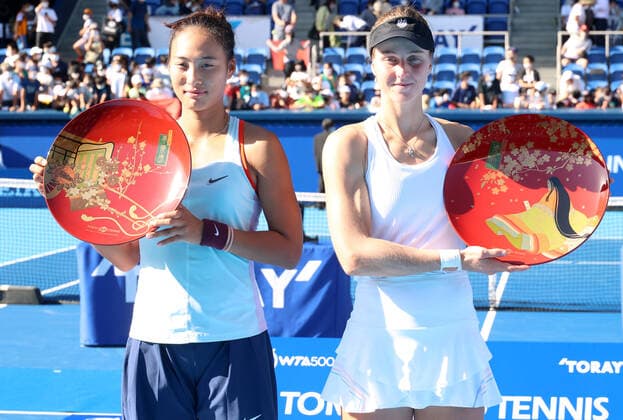 Tennis, WTA Tokyo Tournament, Final, Qinwen Zheng - Liudmila Samsonova