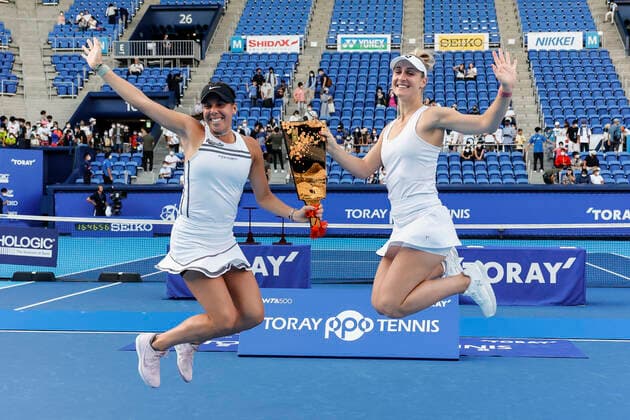 Tennis, WTA Tournament in Tokyo, Dabrowski Olmos win doubles final against Melichar Perez