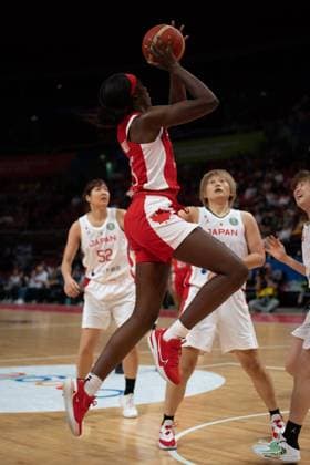 FIBA Womens World Cup 2022 - Japan v Canada Laeticia Amihere (15 Canada) attempts a lay up during the FIBA Womens World Cup 2022 game between Japan and Canada at the Sydney Superdome in Sydney, Australia. Noe Llamas SPP Copyright: xNoexLlamas SPPx noe_llamas_sports_press_photo_172382