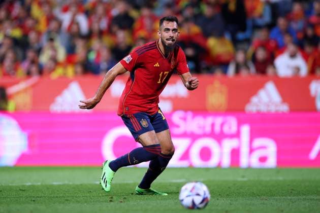 IGLESIAS Borja Team Spain UEFA Nations League Season 2022 Match Spain Switzerland 1 2 on 24 09 2022 in Zaragoza REGULATIONS PROHIBIT ANY USE OF PHOTOGRAPHS as IMAGE SEQUENCES and or QUASI VIDEO Copyright: xLacixPerenyix