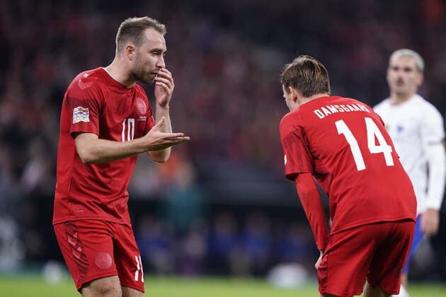 UEFA Nations League group A match between Denmark and France at the Park in Copenhagen on Sunday 25 September 2022, Copenhagen Denmark  Copyright: LiselottexSabroex ScanpixID: 20220925-211052-L spdk20220925-211052-L