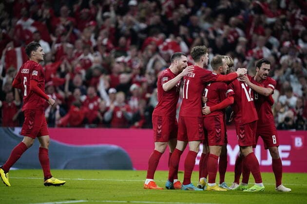 UEFA Nations League group A match between Denmark and France at the Park in Copenhagen, Sunday 25 September 2022, Copenhagen Denmark  Copyright: MadsxClausxRasmussenx ScanpixID: 20220925-212037-L spdk20220925-212037-L
