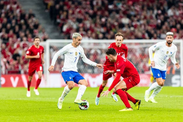 Denmark v France, UEFA Nations League, Copenhagen, Denmark Copenhagen, Denmark. 25th, September 2022. Antoine Griezmann (7) of France seen during the UEFA Nations League match between Denmark and France at Parken in Copenhagen. Copenhagen Denmark  Copyright: xGonzalesxPhoto DejanxObretkovicx