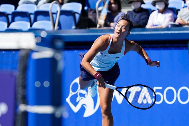 Qinwen Zheng (CHN), September 25, 2022 - Tennis : Singles Final match between Qinwen Zheng (CHN) 0-2 Liudmila Samsonova (RUS) at Ariake Colosseum during TORAY PAN PACIFIC OPEN TENNIS 2022 in Tokyo, Japan. Noxthirdxpartyxsales  (199516219)