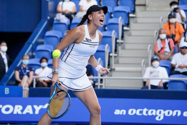 Giuliana Olmos (MEX), September 25, 2022 - Tennis : Doubles Final match between Nicole Melichar-Martinez (USA) Ellen Perez (AUS) 0-2 Gabriela Dabrowski (CAN) Giuliana Olmos (MEX) at Ariake Colosseum during TORAY PAN PACIFIC OPEN TENNIS 2022 in Tokyo, Japan. Noxthirdxpartyxsales  (199522822)