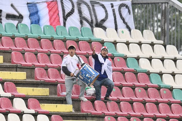 26th September 2022; Teofilo Tadini Stadium, Castel di Sangro, Italy; U21, U 21 Friendly football Match, Italy versus Japan; Japan s supporters  ActionPlus12430544 AllShotLive