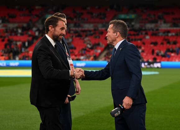 Football, men, season 2022 23, Nations League League A, Group 3, 6 matchday in London, England Germany, v l coach Gareth Southgate England , TV expert Lothar Matthäus RTL before the match, 26 09 2022, Copyright: xMatthiasxKochx