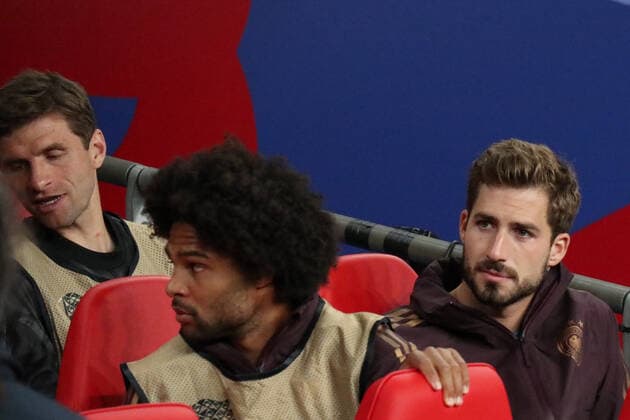 Thomas Mueller Germany Germany , Serge Gnabry Germany Germany , Goalkeeper Goalie Kevin Trapp Germany Germany London 26 09 2022 England vs Germany, UEFA Nations League, Matchday 6, Wembley Stadium