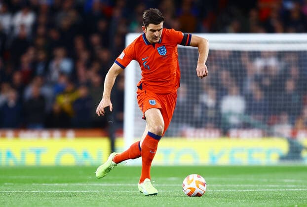 Mandatory Credit: Photo by Kieran McManus Shutterstock (13421401ae) Harry Maguire of England. England v Germany, UEFA Nations League, Group A3, International Football, Wembley Stadium, London, UK - 26 Sep 2022 EDITORIAL USE ONLY No use with unauthorised audio, video, data, fixture lists, club league logos or live services. Online in-match use limited to 120 images, no video emulation. No use in betting, games or single club league player publications. England v Germany, UEFA Nations League, Group A3, International Football, Wembley Stadium, London, UK - 26 Sep 2022 EDITORIAL USE ONLY No use with unauthorised audio, video, data, fixture lists, club league logos or live services. Online in-match use limited to 120 images, no video emulation. No use in betting, games or single club league player publications. Copyright: xKieranxMcManus Shutterstockx 13421401ae