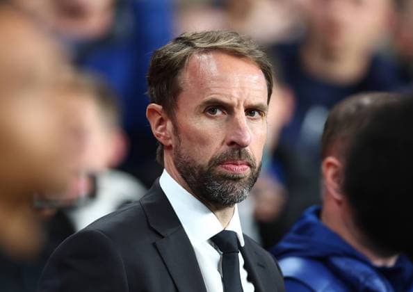 London, England, 26th September 2022. Gareth Southgate manager of England during the UEFA Nations League match at Wembley Stadium, London. Picture credit should read: David Klein Sportimage EDITORIAL USE ONLY. No use with unauthorised audio, video, data, fixture lists, club league logos or live services. Online in-match use limited to 120 images, no video emulation. No use in betting, games or single club league player publications. SPI-1909-0023
