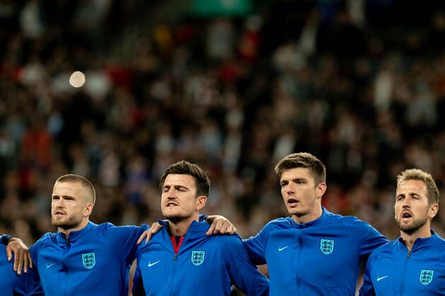 Mandatory Credit: Photo by Juan Gasparini JMP Shutterstock (13421987w) Players of England during the national anthem God save the King England v Germany, UK - 26 Sep 2022 Editorial use only England v Germany, UK - 26 Sep 2022 Editorial use only  Copyright: xJuanxGasparini JMP Shutterstockx 13421987w