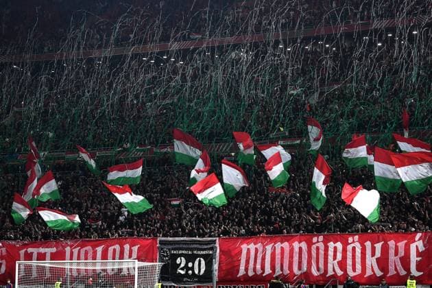 Mg Budapest (Ungheria) 26 09 2022 - Nations League Ungheria-italia foto Matteo Gribaudi Image nella foto: tifosi Ungheria 