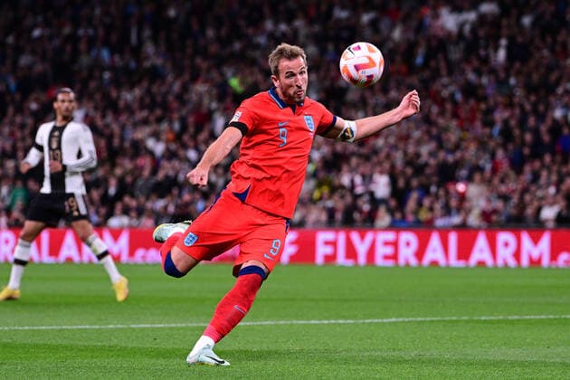 Harry Kane England , England vs Germany, Football, Nations League, Matchday 6, 26 09 2022 DFB regulations prohibit any use of photographs as image sequences and or quasi video Copyright: xkolbert-press MarcxNiemeyerx