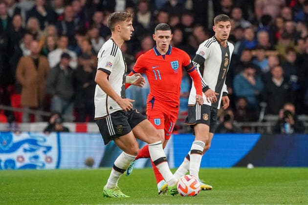 Nico Schlotterbeck Germany Germany vs Phil Foden England London 26 09 2022 England vs Germany, UEFA Nations League, Matchday 6, Wembley Stadium