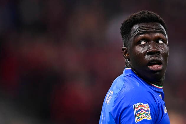 Foto Fabio Ferrari LaPresse 26 Settembre 2022 - Budapest, Ungheria - calcio - Ungheria vs Italia - Uefa Nations League - Gruppo C Giornata 6 6 - Stadio Puskas Arena Park.Nella foto: Wilfried Gnonto (Italy) September 26, 2022 Budapest, Hungary - sport soccer- Uefa Nations League - Group C 6 6 - Stadium Puskas Arena Park.-Park.In the pic:Wilfried Gnonto (Italy)  Copyright: xFabioxFerrari LaPressex