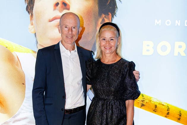 220927 Ingemar Stenmark with wife Tarja Stenmark on the red carpet at the gala premiere of the film Born to fly on September 27, 2022 in Stockholm,  Copyright: MICHAELxCAMPANELLA BB220927BB155