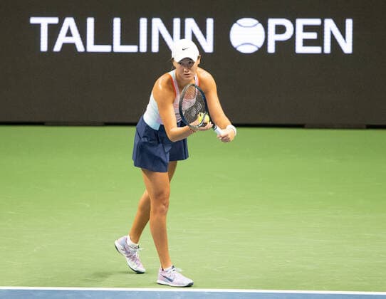 27.09.2022, Tallinn Tallinn Open WTA, Tennis Damen 250 tennis tournament. Anett Kontaveit vs. Wang Xiyu (pictured). Photo Tairo Lutter, Postimees Tallinn Harjumaa Estonia 1TL27SEP22B34  Copyright: xTairoxLutterx Wang Xiyu
