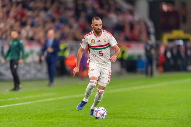Attila Fiola (Hungary) during the UEFA Nations League 2022-2023 match between Hungary 0-2 Italy at Puskas Arena on September 26, 2022 in Budapest, Hungary. Noxthirdxpartyxsales  (199773177)