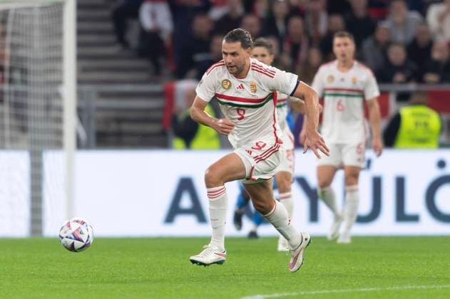 Adam Szalai (Hungary) during the UEFA Nations League 2022-2023 match between Hungary 0-2 Italy at Puskas Arena on September 26, 2022 in Budapest, Hungary. Noxthirdxpartyxsales  (199773264)