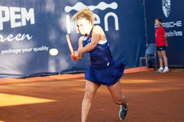 September 28, 2022, Parma, Italy: Parma, Italy, Tennis Club Parma, September 28, 2022, PAOLINI Jasmine of the Italy during Parma Ladies Open WTA250 - Tennis Internationals. Tennis Internationals - Parma Ladies Open WTA250, Parma, Italy - ZUMAl164 20220928_zsa_l164_162 Copyright: xValerioxOrigox